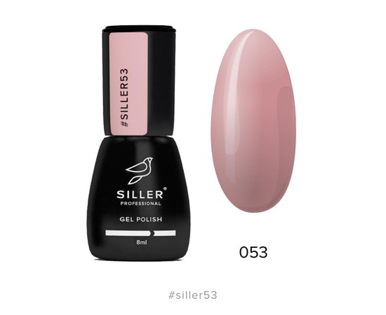Зображення  Гель-лак для нігтів Siller Professional Classic №053 (рожево-бежевий), 8 мл, Об'єм (мл, г): 8, Цвет №: 053