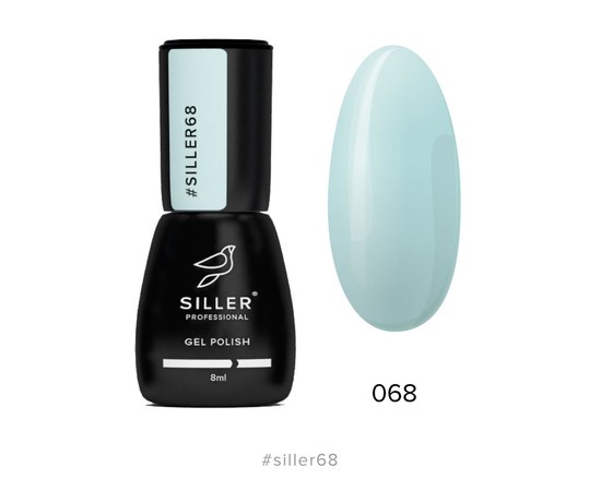 Зображення  Гель-лак для нігтів Siller Professional Classic №068 (світло-бірюзовий), 8 мл, Об'єм (мл, г): 8, Цвет №: 068