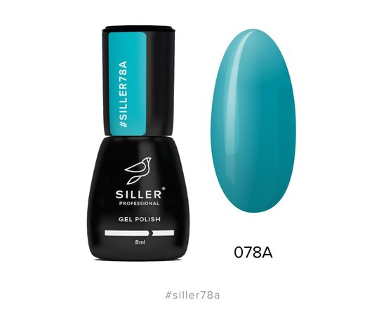 Изображение  Gel polish for nails Siller Professional Classic No. 078A (dark turquoise), 8 ml, Volume (ml, g): 8, Color No.: 078A