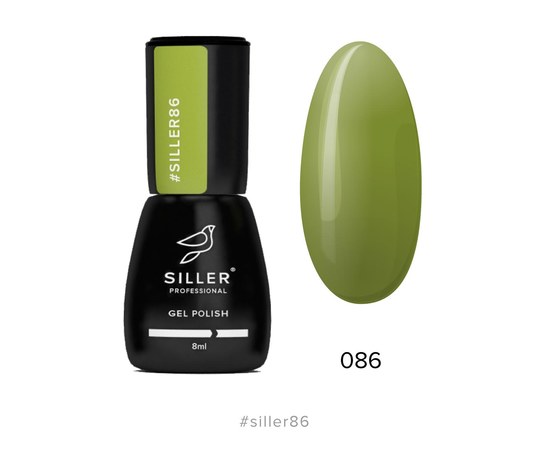Зображення  Гель-лак для нігтів Siller Professional Classic №086 (темно-фісташковий), 8 мл, Об'єм (мл, г): 8, Цвет №: 086