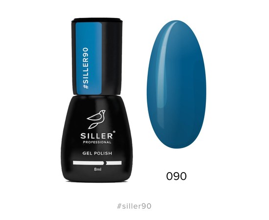 Зображення  Гель-лак для нігтів Siller Professional Classic №090 (глибокий темно-синій) 8 мл, Об'єм (мл, г): 8, Цвет №: 090