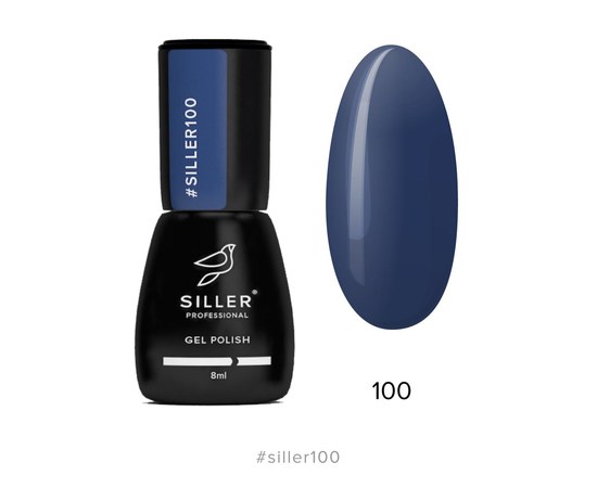 Изображение  Gel polish for nails Siller Professional Classic No. 100 (black-blue), 8 ml, Volume (ml, g): 8, Color No.: 100