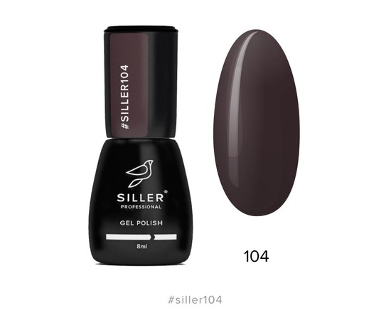 Зображення  Гель-лак для нігтів Siller Professional Classic №104 (чорний баклажан), 8 мл, Об'єм (мл, г): 8, Цвет №: 104