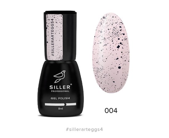 Зображення  Гель-лак для нігтів Siller Professional Art Eggs №04 (ніжно-рожевий з крихтою), 8 мл, Цвет №: 04