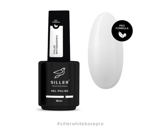 Изображение  Siller White Base Pro №1 color base (white), 15 ml, Volume (ml, g): 15, Color No.: 1