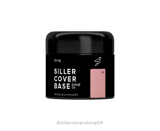 Изображение  Siller Cover Shine Base №4 camouflage base (pink-beige with microshine), 30 ml, Volume (ml, g): 30, Color No.: 4