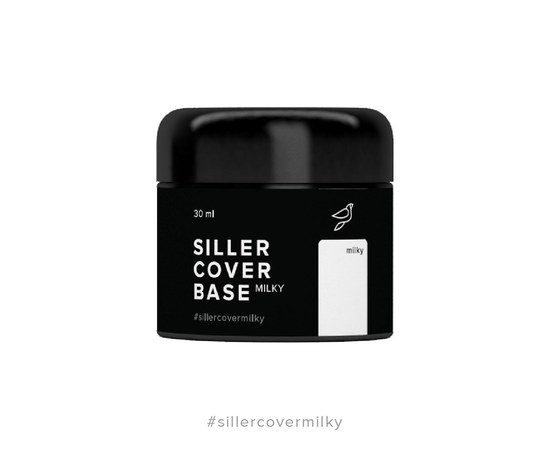 Зображення  Siller Cover Base Milky молочна камуфлююча база для нігтів, 30 мл, Об'єм (мл, г): 30