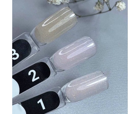 Изображение 3 Siller Poly Gel with glitter №1 Полигель моделирующий с глиттером (бледно-персиковый), 30 мл, Объем (мл, г): 30, Вариант: 1