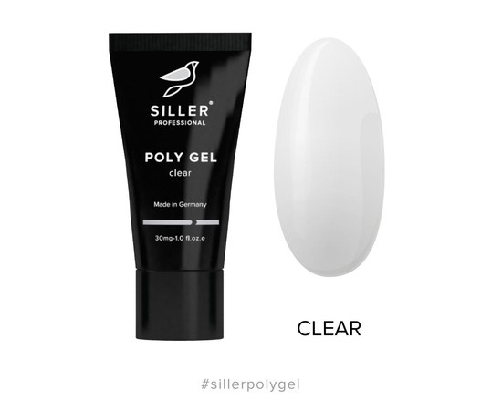 Зображення  Siller Poly Gel CLEAR Полігель моделюючий для нігтів (прозорий), 30 мл