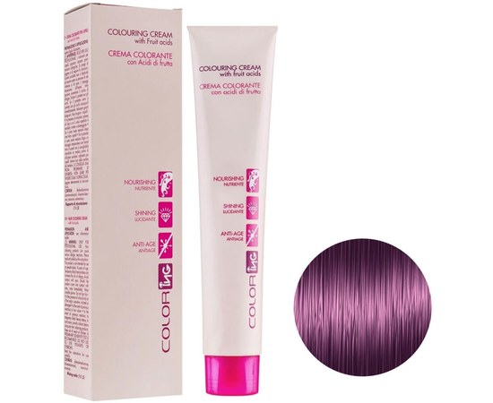 Зображення  Крем-фарба для волосся ING Prof Colouring Cream 6.222 слива 100мл, Об'єм (мл, г): 100, Цвет №: 6.222