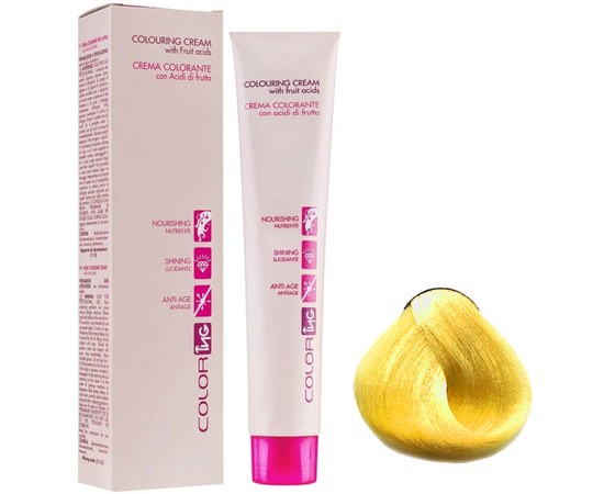 Изображение  Cream-color for hair ING Prof Coloring Cream 100 ml Intensifier Yellow, Volume (ml, g): 100, Color No.: Yellow
