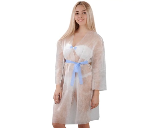 Изображение  Kimono robe with belt Doily L/XL (1 pcs/pack) spunbond white