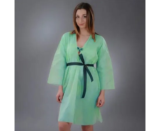 Изображение  Spunbond kimono robe with Doily XXL belt (1 pcs/pack) mint