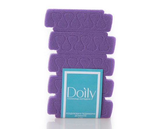 Изображение  Doily pedicure dividers (5 pairs/pack) purple