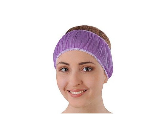 Изображение  Повязка для волос Doily (10 шт/пач) из спанбонда фиолетовый
