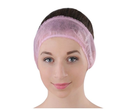 Изображение  Повязка для волос Doily (10 шт/пач) из спанбонда розовый
