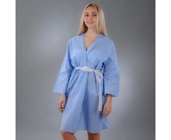 Изображение  Халат кимоно с поясом Doily L/XL (1 шт/пач) из спанбонда голубой