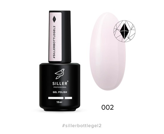 Зображення  Siller Bottle Gel №2 гель (ніжно-рожевий), 15 мл, Об'єм (мл, г): 15, Цвет №: 002