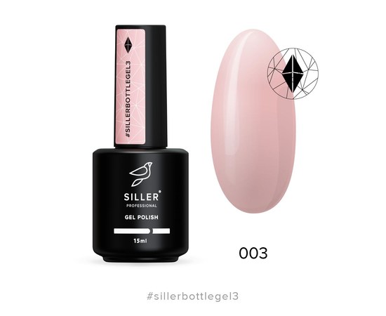 Зображення  Siller Bottle Gel №3 гель (персиково-рожевий), 15 мл, Об'єм (мл, г): 15, Цвет №: 003