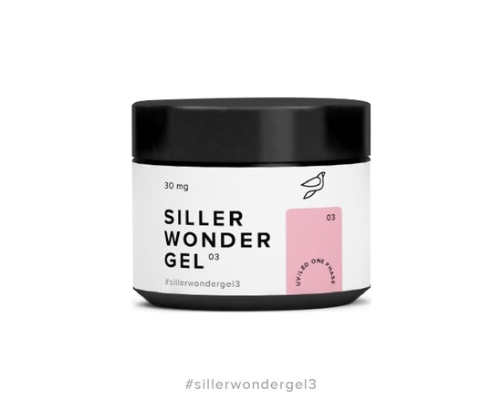 Изображение  Siller Wonder Gel №3 gel (milky pink), 30 mg, Volume (ml, g): 30, Color No.: 3