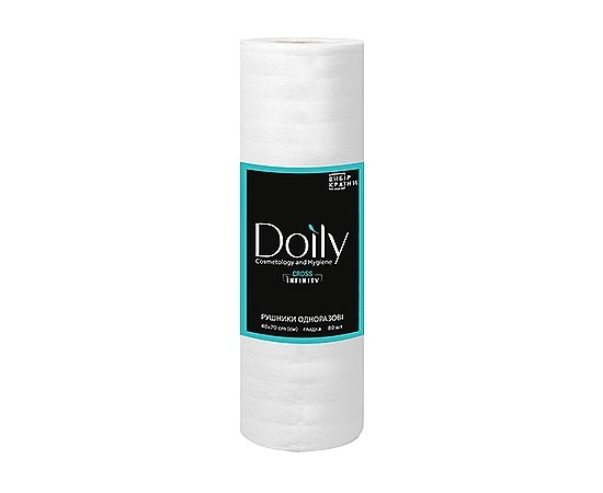Изображение  Towels in a roll Doily CROSS INFINITY 40x70 cm (80 pcs/roll) from spunlace 45 g/m2 mesh