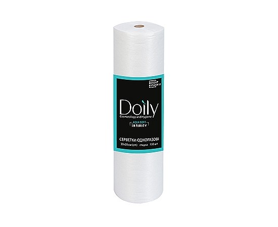 Изображение  Napkins in a roll Doily AQUA SOFT INFINITY 30x20 cm (100 pcs/roll) made of cellulose 50 pcs g/m2 smooth