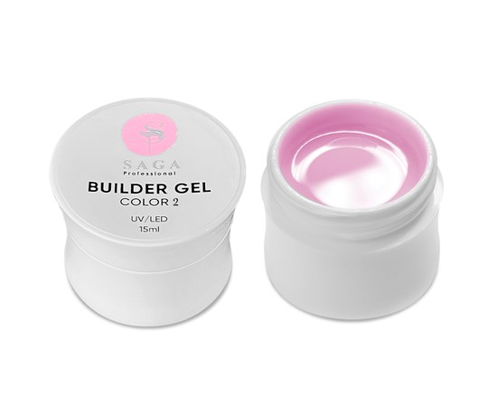 Изображение  Gel for building Saga Builder Gel Color 15 ml, No. 02, Volume (ml, g): 15, Color No.: 2