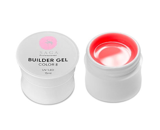 Изображение  Gel for building Saga Builder Gel Color 15 ml, No. 08, Volume (ml, g): 15, Color No.: 8