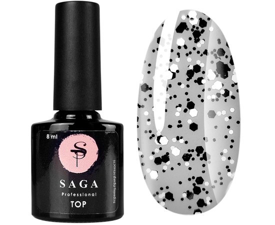 Изображение  Top for gel polish without a sticky layer Saga Professional Top Geometry No. 03, Color No.: 3