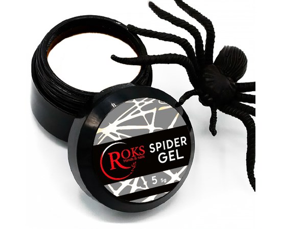 Зображення  Гель-павутинка для дизайну нігтів Roks Spider Gel 5 г, №2 білий, Об'єм (мл, г): 5, Цвет №: 002