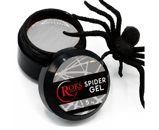 Зображення  Гель-павутинка для дизайну нігтів Roks Spider Gel 5 г, №6 срібло, Об'єм (мл, г): 5, Цвет №: 006