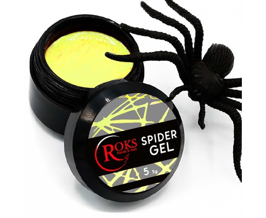 Изображение  Roks Spider Gel for nail design 5 g, No. 10 lemon, Volume (ml, g): 5, Color No.: 10