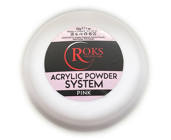 Изображение  Acrylic nail powder Roks 10 g, pink, Color No.: Pink