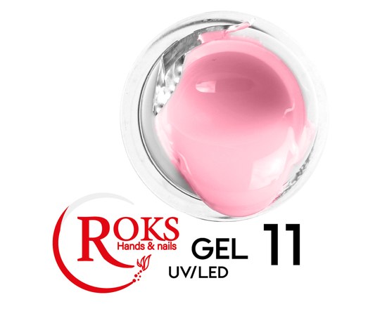 Зображення  Гель для нарощування нігтів Roks UV/LED Gel 15 мл № 11, Об'єм (мл, г): 15, Цвет №: 011