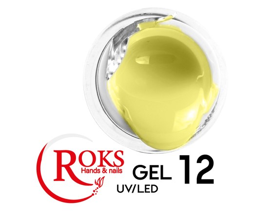 Зображення  Гель для нарощування нігтів Roks UV/LED Gel 15 мл № 12, Об'єм (мл, г): 15, Цвет №: 012