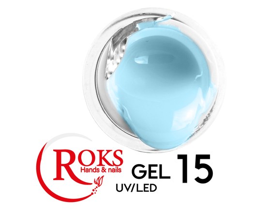 Зображення  Гель для нарощування нігтів Roks UV/LED Gel 15 мл № 15, Об'єм (мл, г): 15, Цвет №: 015