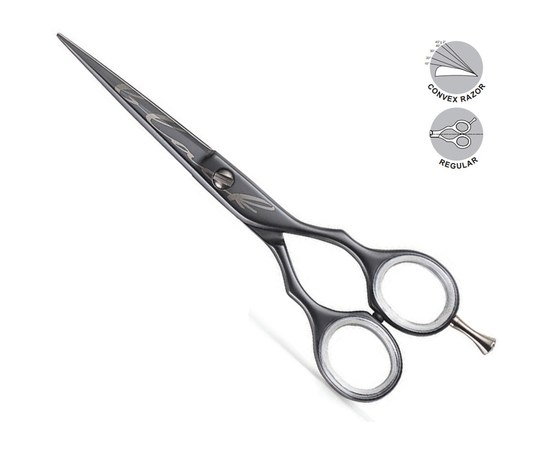 Изображение  Hairdressing scissors Kiepe LUXURY BLACK 2450/5.5