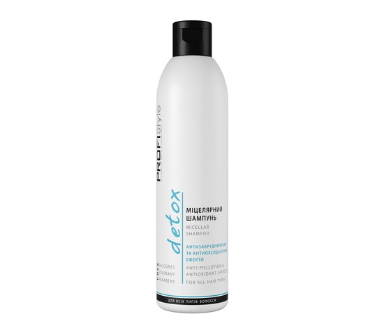 Изображение  Micellar shampoo PROFIStyle DETOX anti-pollution and antioxidant effects 250 ml