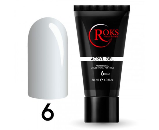 Изображение  Acryl gel for nails Roks Acryl gel 30 ml, No. 6, Volume (ml, g): 30, Color No.: 6