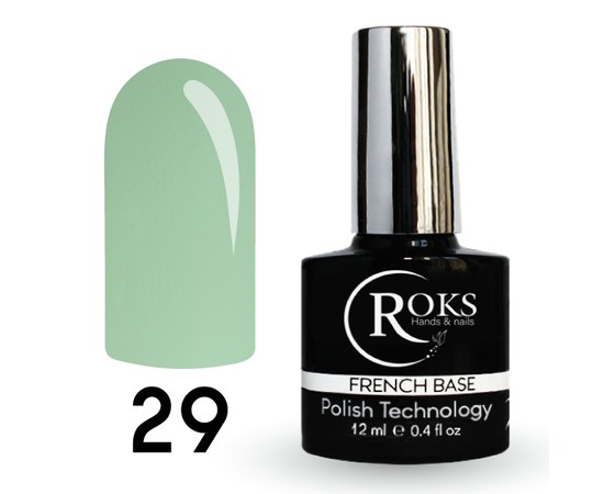 Изображение  Camouflage base for gel polish Roks Rubber Base French 12 ml, No. 29, Volume (ml, g): 12, Color No.: 29