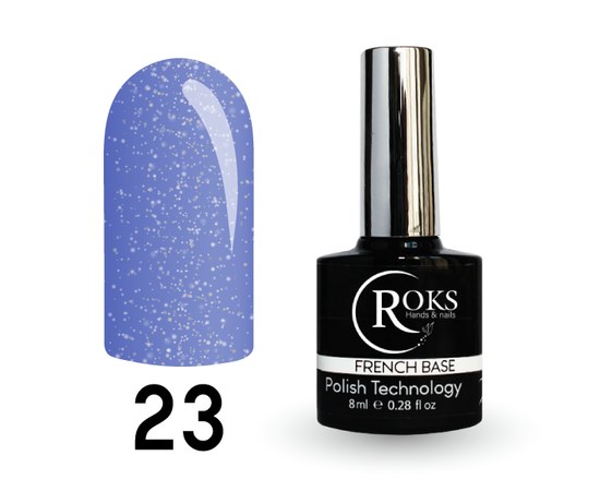 Изображение  Camouflage base for gel polish Roks Rubber Base French 8 ml, No. 23, Volume (ml, g): 8, Color No.: 23