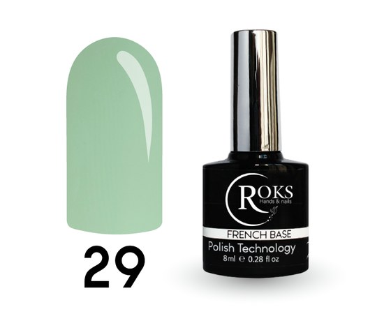 Изображение  Camouflage base for gel polish Roks Rubber Base French 8 ml, No. 29, Volume (ml, g): 8, Color No.: 29