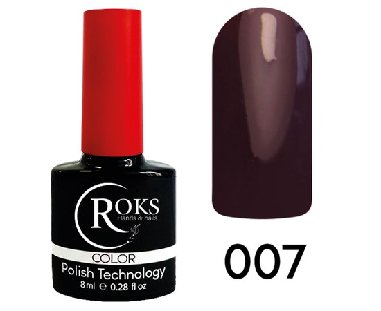 Зображення  Гель лак для нігтів Roks 8 мл, № 7, Об'єм (мл, г): 8, Цвет №: 007