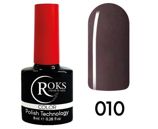 Зображення  Гель лак для нігтів Roks 8 мл, № 10, Об'єм (мл, г): 8, Цвет №: 010
