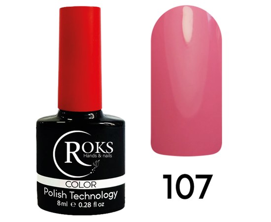 Изображение  Гель-лак для ногтей Roks 8 мл, № 107, Объем (мл, г): 8, Цвет №: 107