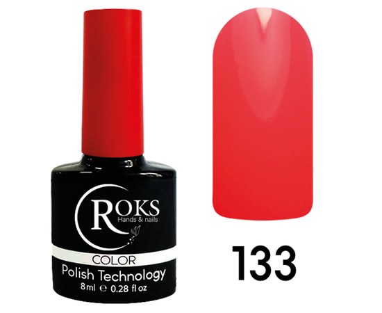 Зображення  Гель лак для нігтів Roks 8 мл, № 133, Об'єм (мл, г): 8, Цвет №: 133