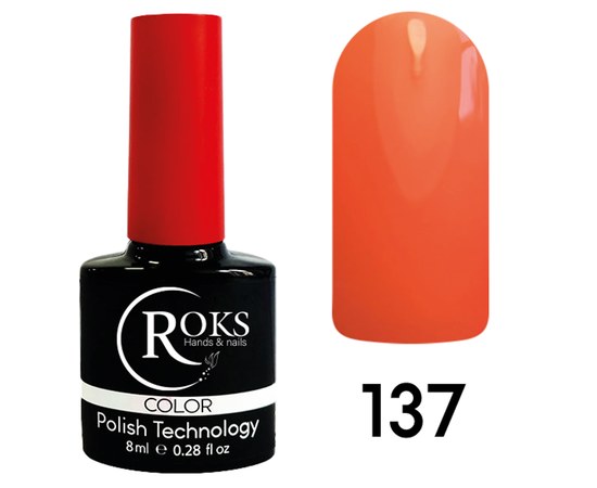 Зображення  Гель лак для нігтів Roks 8 мл, № 137, Об'єм (мл, г): 8, Цвет №: 137