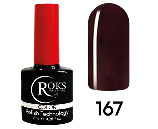 Изображение  Гель-лак для ногтей Roks 8 мл, № 167, Объем (мл, г): 8, Цвет №: 167
