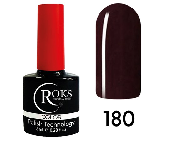 Зображення  Гель лак для нігтів Roks 8 мл, № 180, Об'єм (мл, г): 8, Цвет №: 180