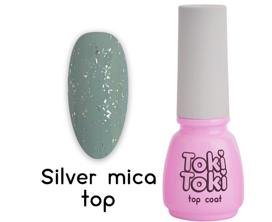 Изображение  Top without sticky layer Toki Toki Silver Mica Top, 5 ml